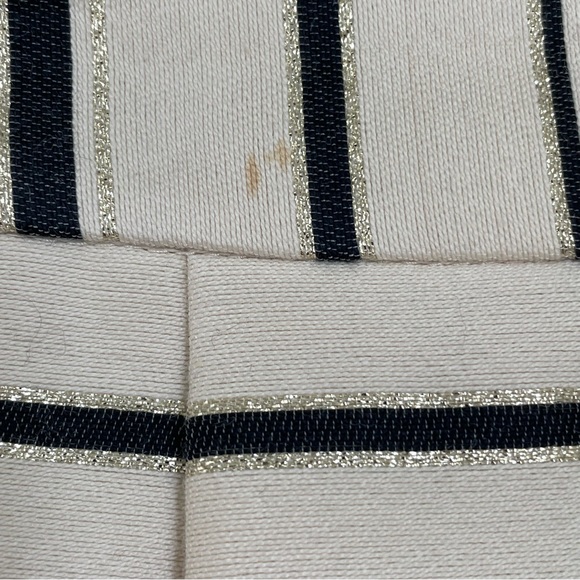 J. CREW Women’s Metallic Gold & Black Stripe Mini Skirt Size 4 - Picture 6 of 11